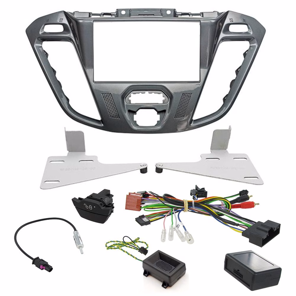 Ford Transit Custom Double Din Radio Car Stereo Fascia Adaptor Fitting Kit - incarmusic.co.uk
