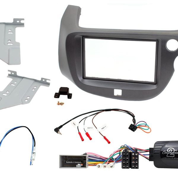 CTKHD17 Dark Grey Double Din Car Stereo Fascia Fitting Kit for Honda Jazz 2008-2014 - incarmusic.co.uk
