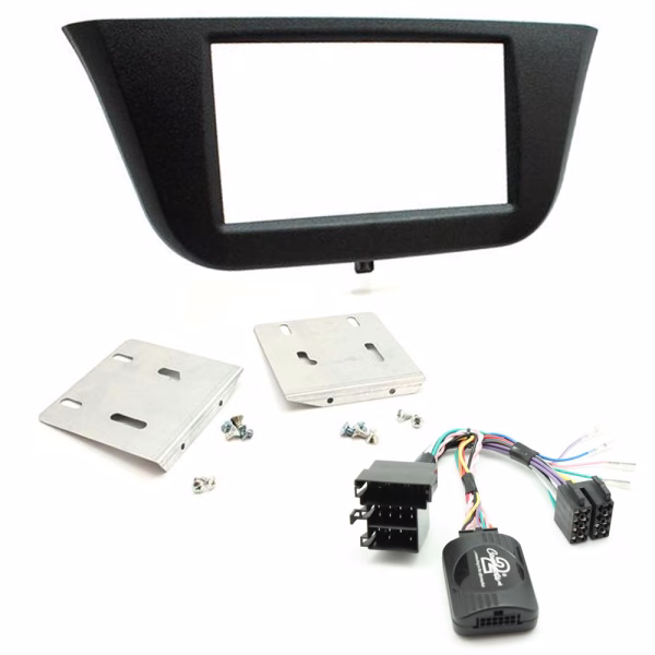 Iveco Daily Double Din Car Stereo Fascia Panel Fitting Kit w/ Steering Controls - incarmusic.co.uk