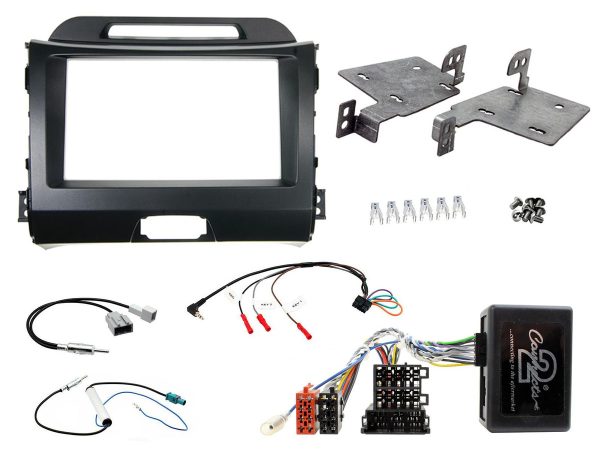 Kia Sportage Double Din Fascia Adaptor Steering Controls Car Stereo Fitting Kit