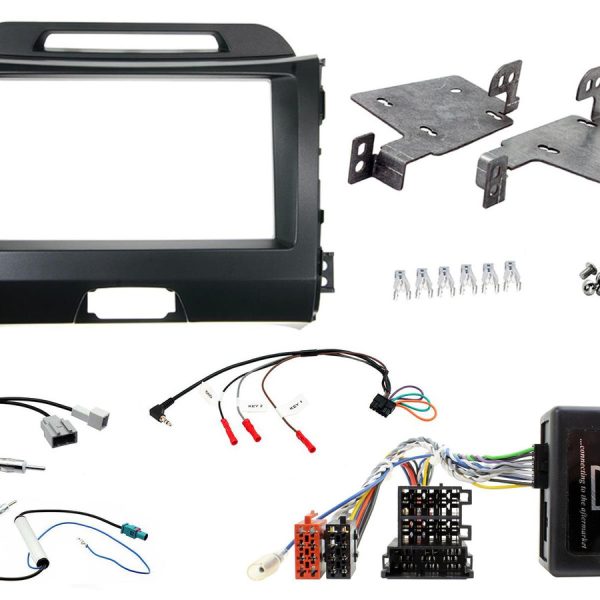 Kia Sportage Double Din Fascia Adaptor Steering Controls Car Stereo Fitting Kit - incarmusic.co.uk