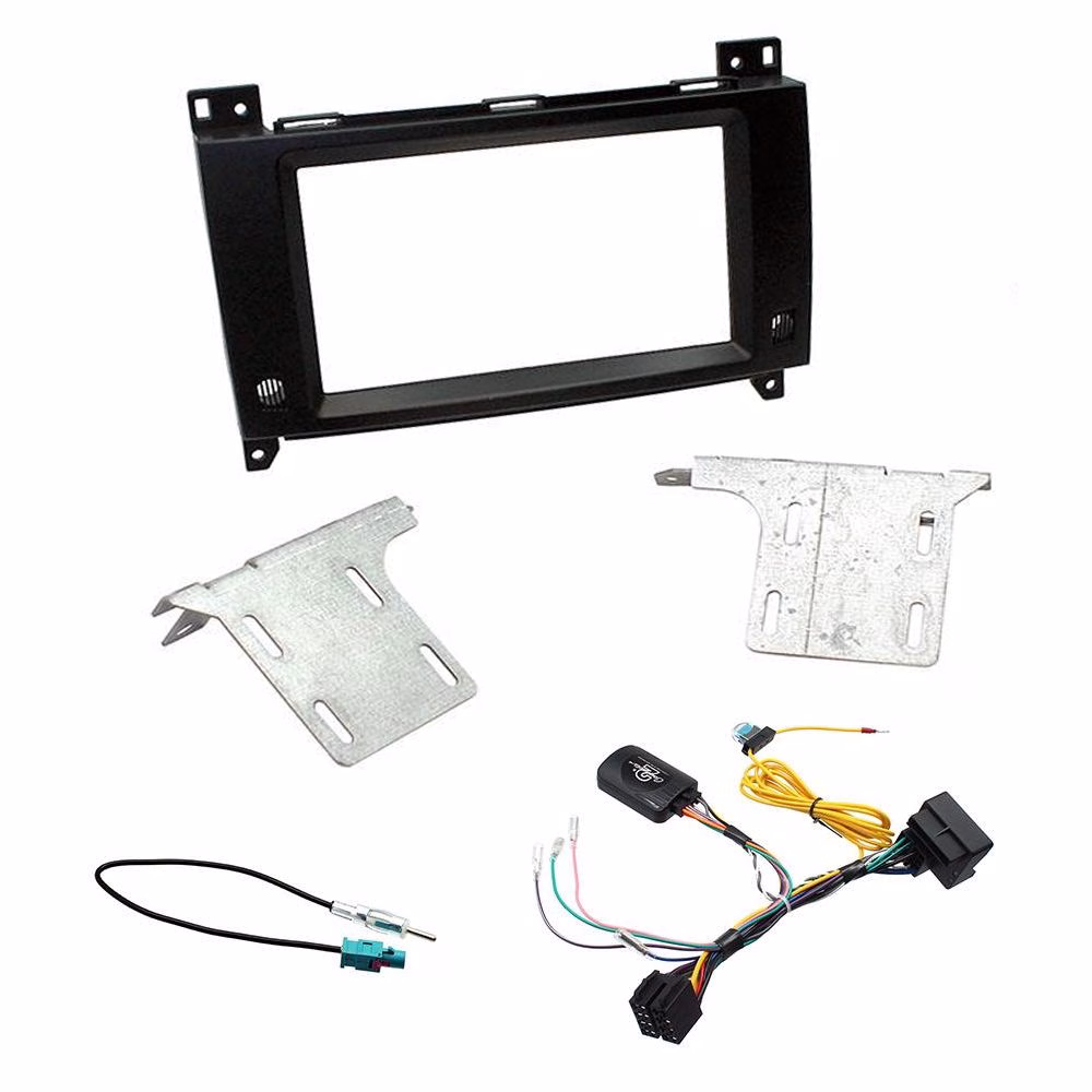 Mercedes Vito 2015 Double Din Fascia Steering Controls Car Stereo Fitting Kit - incarmusic.co.uk