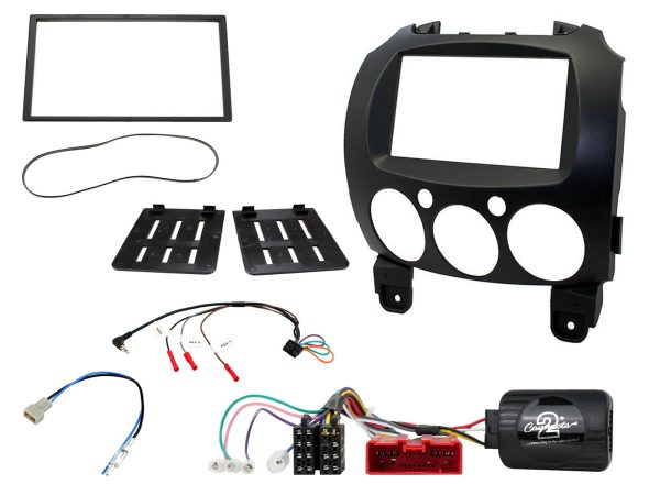 CTKMZ09 Double Din Fascia Panel Installation Kit for Mazda 2 2008 - 2014 Panasonic Headunit