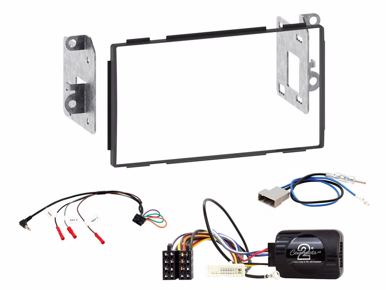 Double Din Fascia Steering Control Car Stereo Fitting Kit for Nissan Qashqai 2007-13 - incarmusic.co.uk
