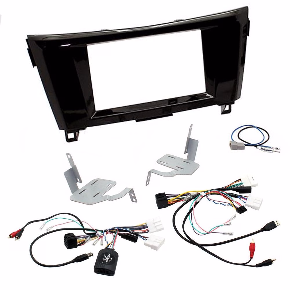 Car Stereo Fitting Kit Double Din Facia Steering Control for Nissan Qashqai 2015-19 - incarmusic.co.uk
