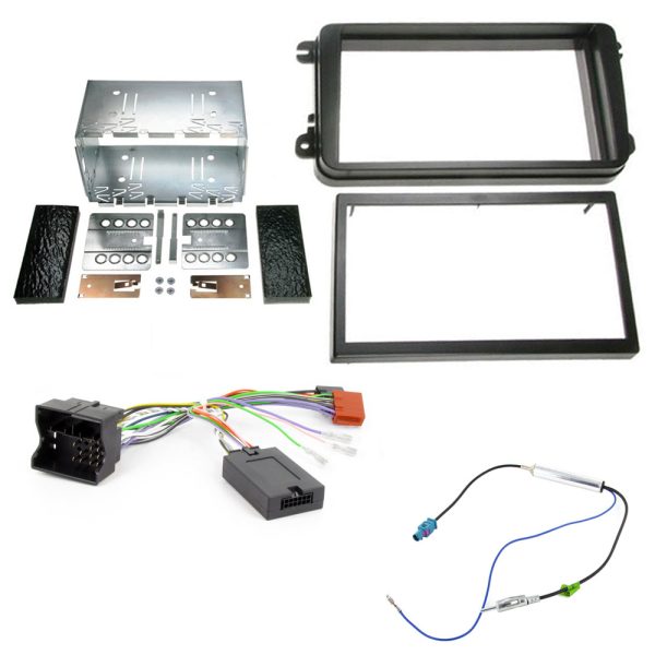 Skoda Fabia Mk2 Double Din Fascia Car Stereo Fitting Kit w/ Steering Controls
