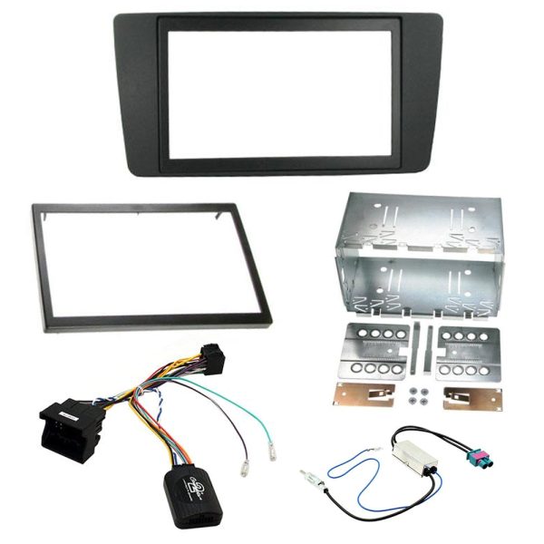 Skoda Yeti 2014-15 Double Din Facia Steering Controls Car Stereo Fitting Kit