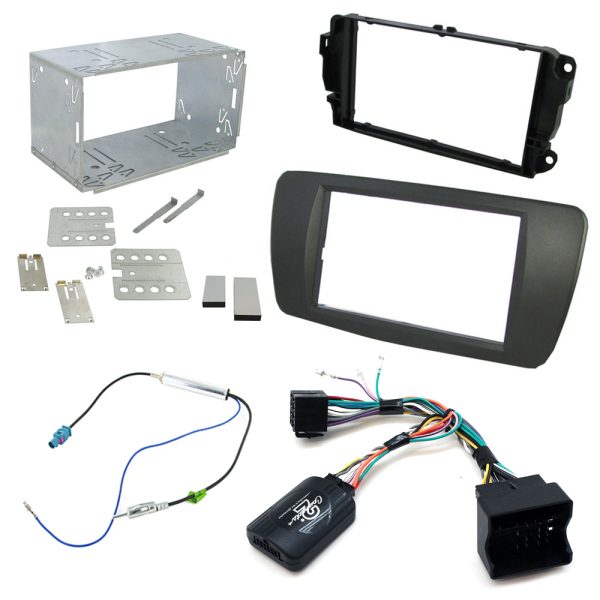 Seat Ibiza 2008-12 Double Din Fascia Steering Controls Car Stereo Fitting Kit