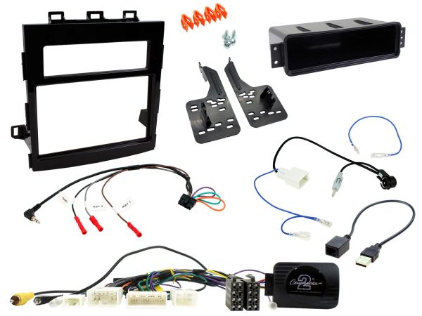 Double Din CarStereo Fascia Fitting Kit For Subaru Impreza 2017 Onwards Black
