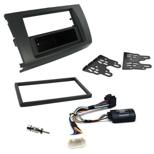 Suzuki Swift Double Din Fascia Panel w/ Steering Controls Car Stereo Fitting Kit