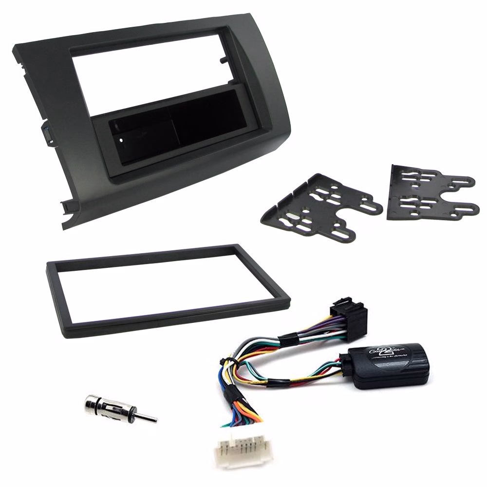 Suzuki Swift Double Din Fascia Panel w/ Steering Controls Car Stereo Fitting Kit - incarmusic.co.uk
