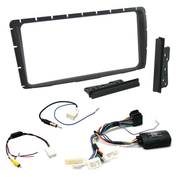 Double Din Facia w/ Steering Control Car Stereo Fitting Kit for Toyota Hilux 2012-2015