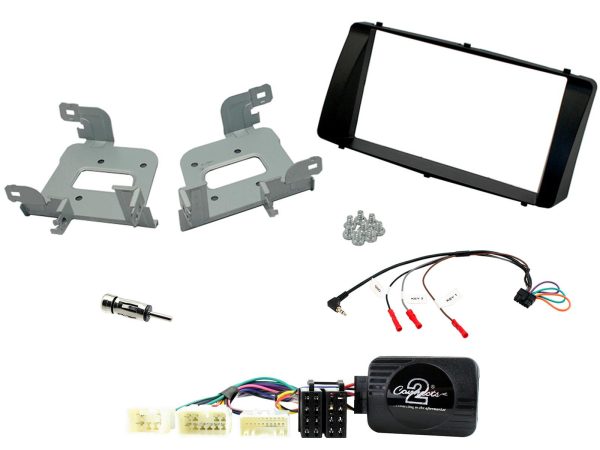 Double Din Fascia Car Stereo Fitting Kit Steering Control for Toyota Corolla 2003-2008