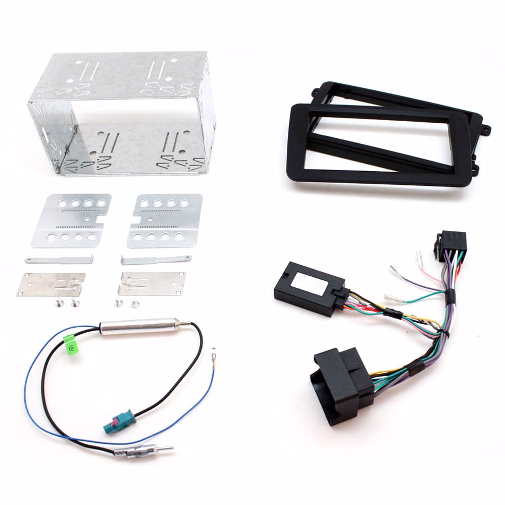 Volkswagen Double Din Fascia Panel w/ Steering Controls Car Stereo Fitting Kit - incarmusic.co.uk