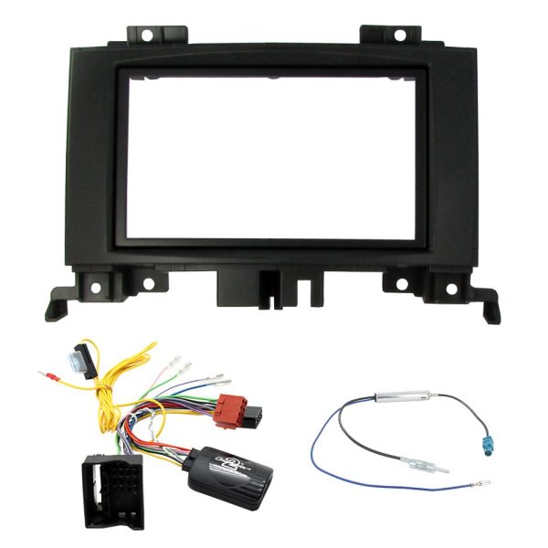 VW Crafter 2014-15 Double Din Fascia w/ Steering Controls Car Stereo Fitting Kit
