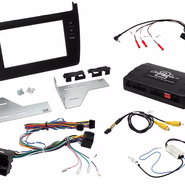 VW Polo 2014-15 Double Din Fascia Panel Steering Controls Car Stereo Fitting Kit