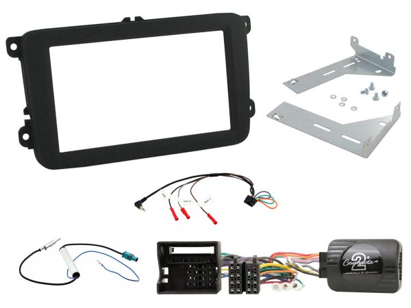 Double Din Fascia Steering Control Car Stereo Pro Kit For VW Golf EOS Tiguan
