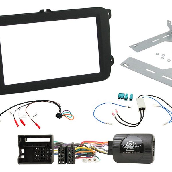 Double Din Fascia Steering Control Car Stereo Pro Kit For VW Golf Mk5 Mk6 Tiguan - incarmusic.co.uk