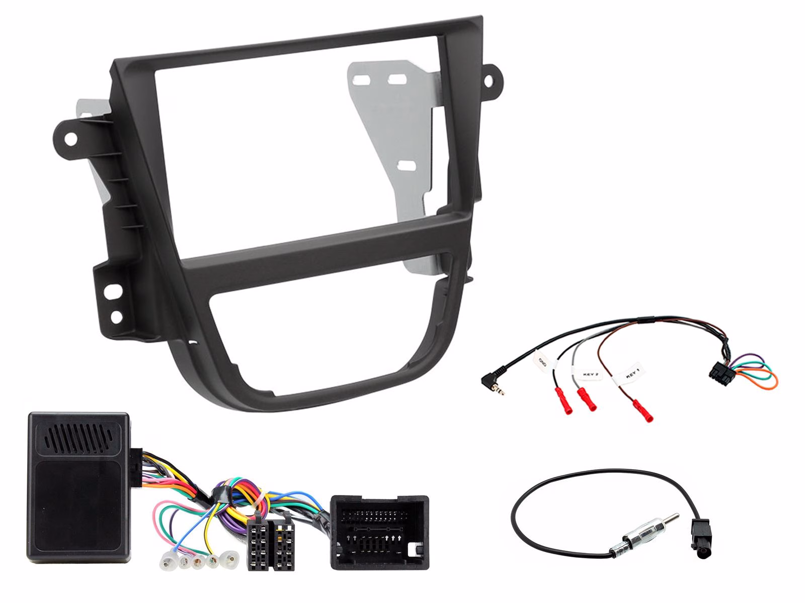 Vauxhall Mokka Double Din Fascia w/ Steering Controls Car Stereo Fitting Kit - incarmusic.co.uk