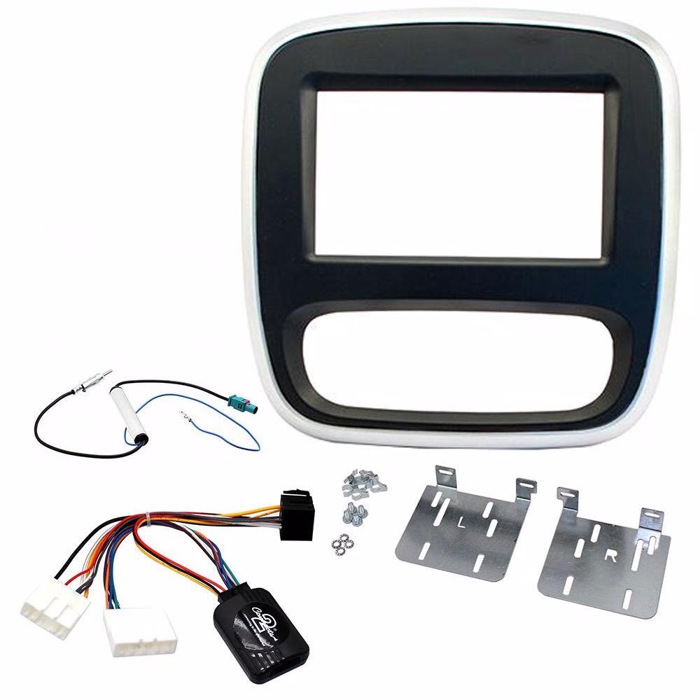 Vauxhall Vivaro 2014 Double Din Facia w/ Steering Control Car Stereo Fitting Kit - incarmusic.co.uk