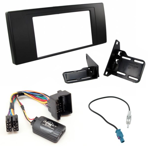 BMW X5 99-06 Double Din Fascia Panel Steering Control Car Stereo Fitting Kit