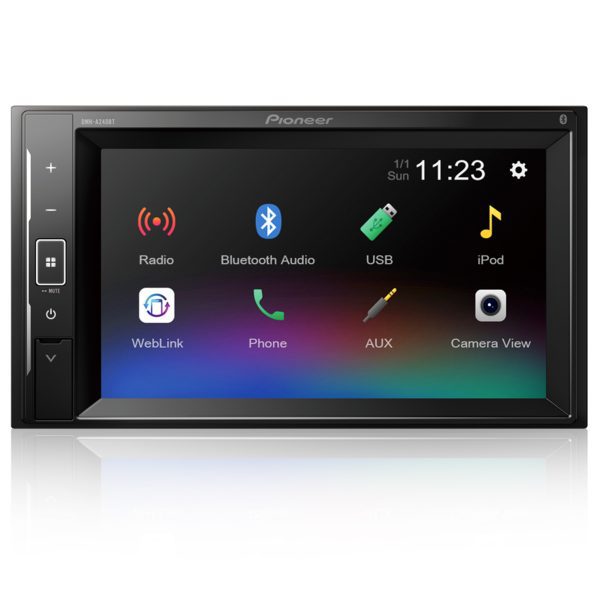 DMH-A240BT Pioneer 6.2” Double Din Touch Screen Car Stereo Radio with Bluetooth, WebLink, USB & AUX