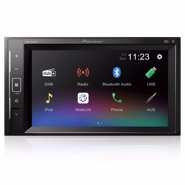 DMH-A240DAB Pioneer 6.2” Double Din Touch Screen Car Stereo DAB Radio with Smartphone Mirroring, Bluetooth & USB