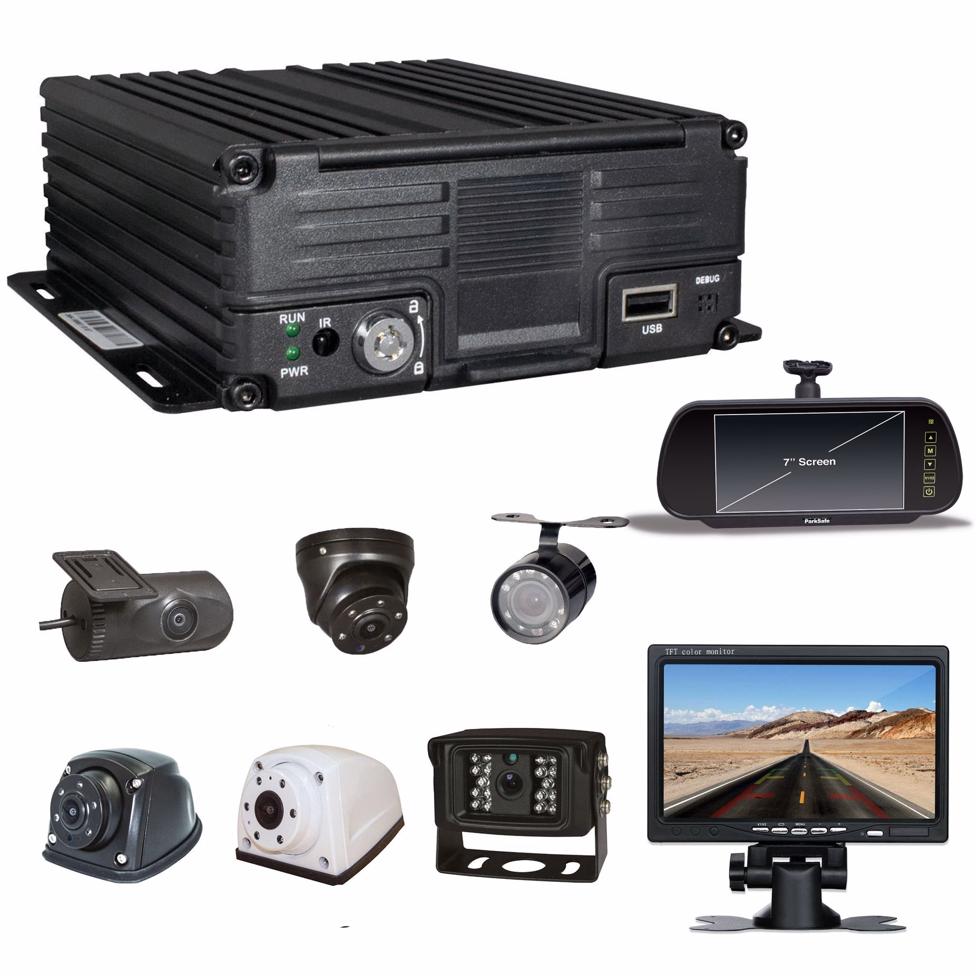 CCTV Security Camera In Car Taxi Van 4 Channel DVR Accident Recorder With 1TB Hard Drive - incarmusic.co.uk