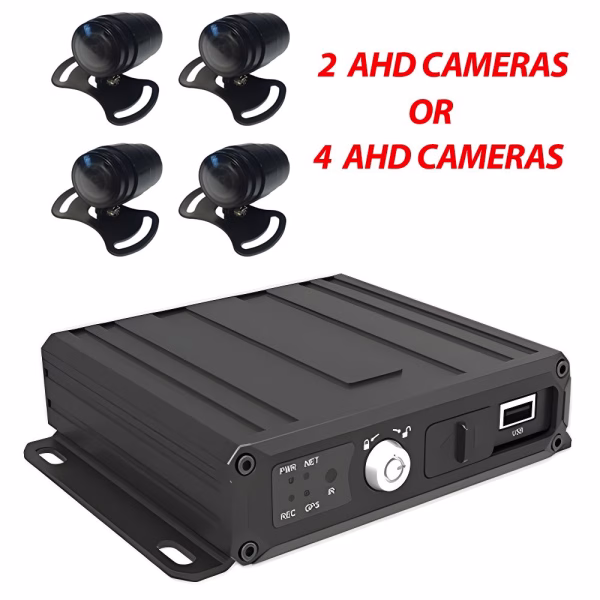 CCTV Cameras and 4ch. DVR Recorder Vehicle Security System for Car Taxi Van & Commercial Vehicles with 2 or 4 AHD Cameras -...