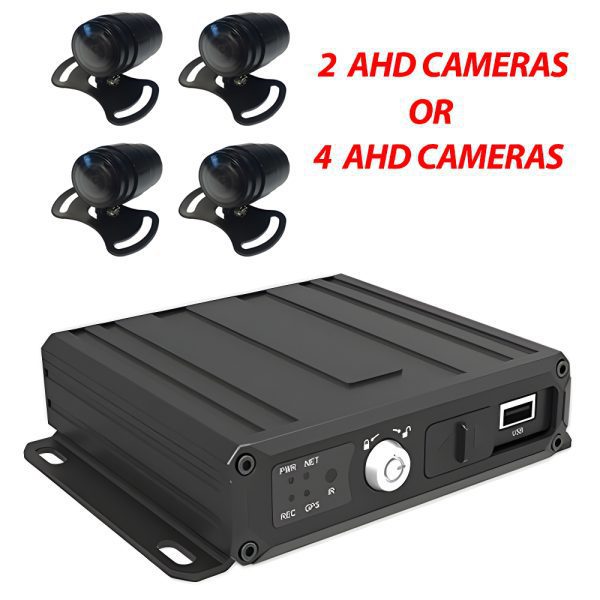 CCTV Cameras and 4ch. DVR Recorder Vehicle Security System for Car Taxi Van & Commercial Vehicles with 2 or 4 AHD Cameras -...