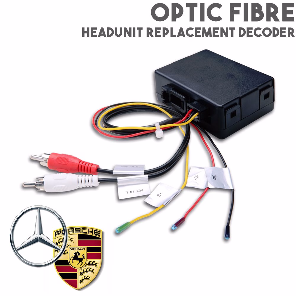 Optic Fibre Headunit Car Stereo Replacement Interface For Mercedes & Porsche - incarmusic.co.uk