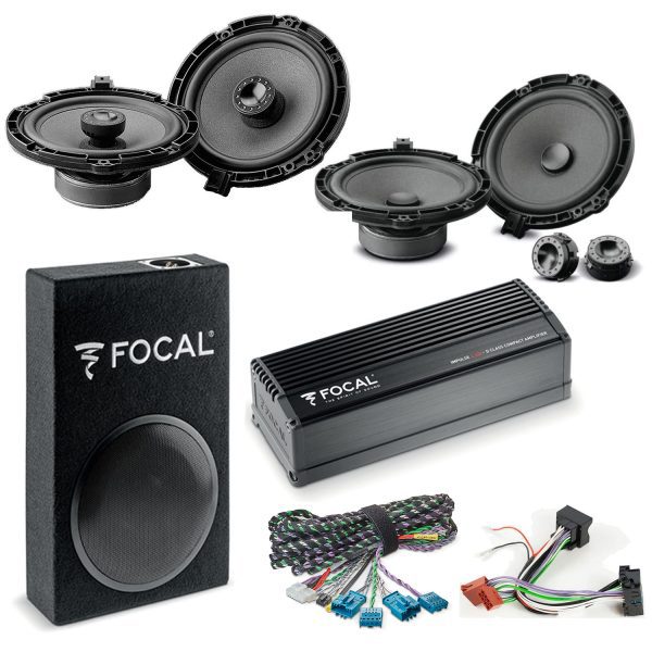 Focal Inside Peugeot, Vauxhall, Citroen Car Audio Upgrade 2 Way Component and Coaxial Speaker plus Amplifier and Subwoofer...