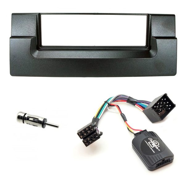 BMW 5 Series E39 Single Din Car Stereo Fascia Fitting Kit w/ Steering Controls
