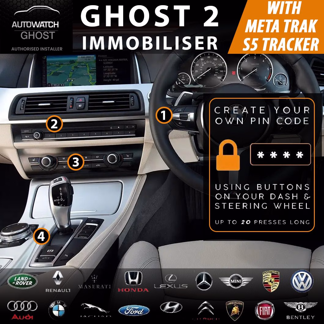 Autowatch Ghost 2 Ultimate Vehicle Security Immobiliser + Thatcham Aprroved Cat S5 VTS Tracking System - incarmusic.co.uk