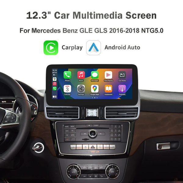 10.25" / 12.3" Car Multimedia Linux Screen with Apple CarPlay & Android Auto For Mercedes-Benz GLE GLS 2016-2018 NTG 5.0