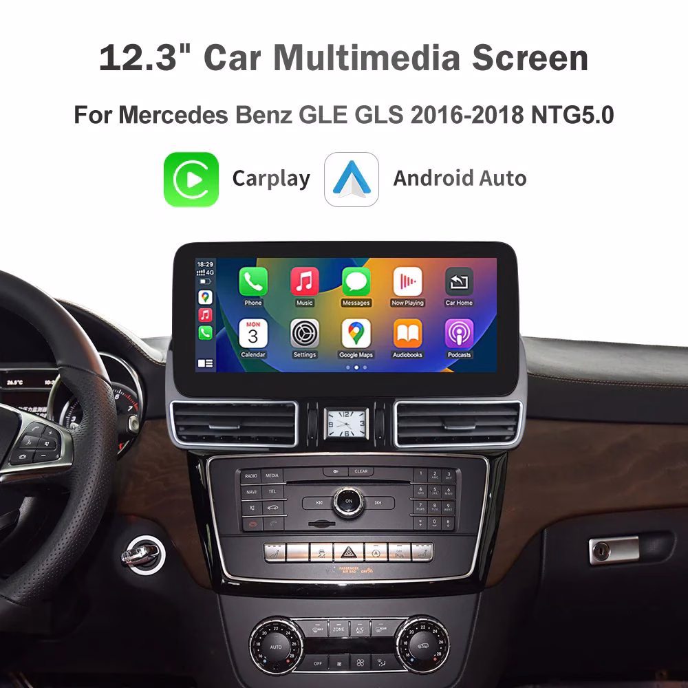 10.25″ / 12.3″ Car Multimedia Linux Screen with Apple CarPlay & Android Auto For Mercedes-Benz GLE GLS 2016-2018 NTG 5.0...