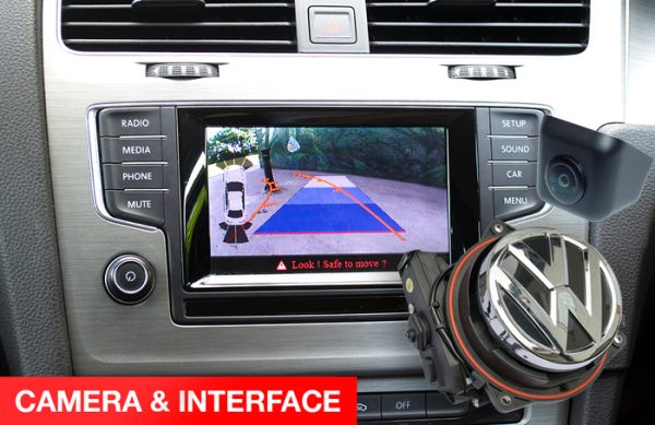 VW Badge Parking Camera Boot Handle Reversing Camera Interface Package for Golf 6, 7 - incarmusic.co.uk