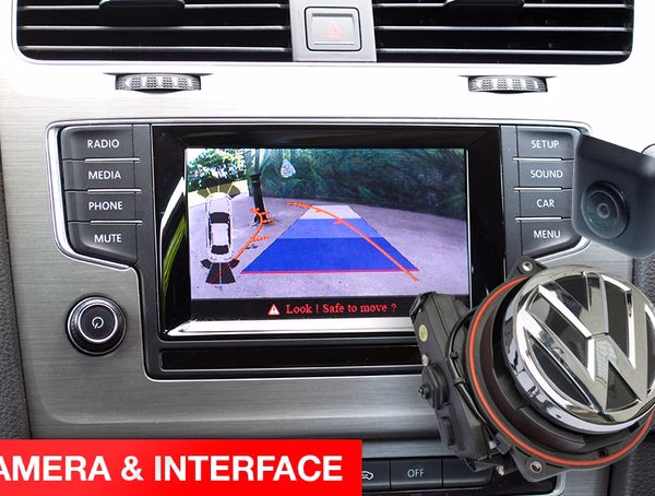 VW Badge Parking Camera Boot Handle Reversing Camera Interface Package for Golf 6, 7 - incarmusic.co.uk