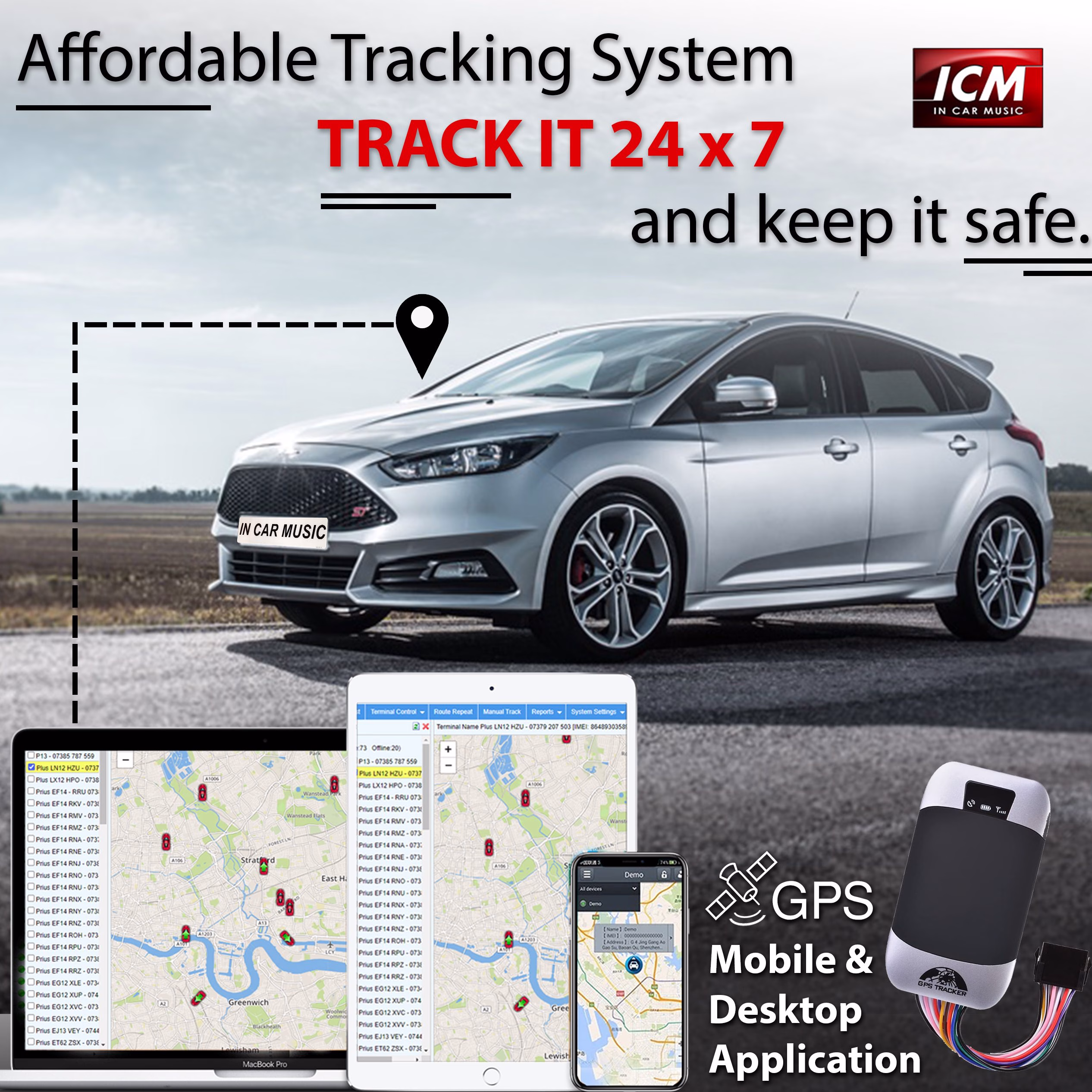 Tracker Car Van Truck Vehicle Bike Real Time Tracking Device GPS Live System with Engine Cut Immobiliser Security / Safety...