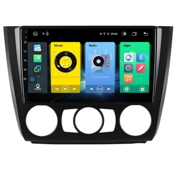 9" GPS Navigation Radio Android Carplay System Car Multimedia Player With Bluetooth, Wifi, Usb, Aux For BMW 1 Series E81 E82 E87 E88 (2004 - 2012)