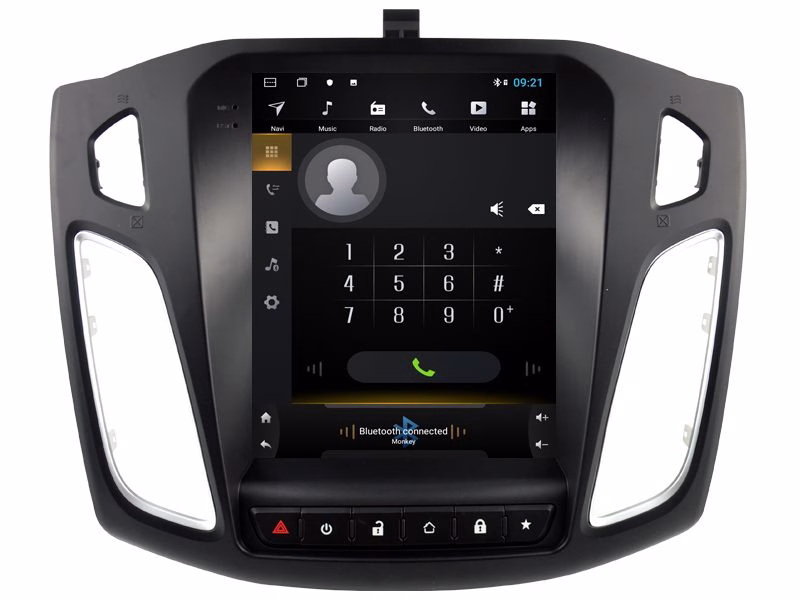 10.4″ Android Carplay Car GPS Navigation Stereo Multimedia Vertical Player Tesla Style Custom Fit for Ford Focus 2012-2017...