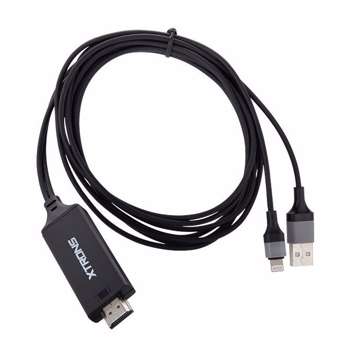 HDTV04 Lightning to HDMI TV AV Cable Adapter for Apple iPhone 5 6 7 8 X & iPad - incarmusic.co.uk