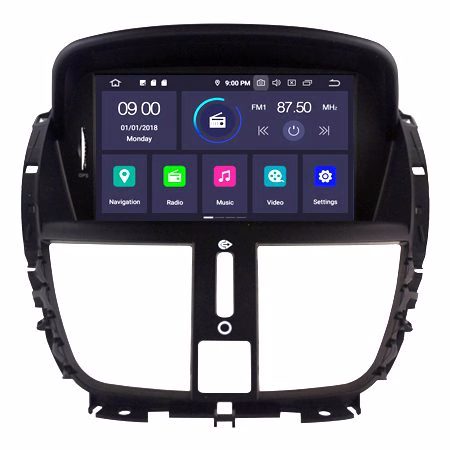 7″ Android CarPlay GPS Navigation Stereo Multimedia Player with CD/DVD Custom Fit For Peugeot 207 2007-2014 -...