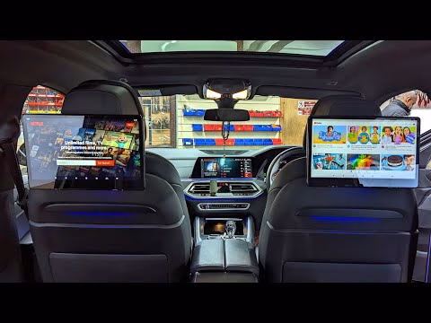 HM14A 14″ FHD Android 11 Headrest Screen Player with Ambient Light Multiple Themes Screen Mirroring HDMI Port AV...