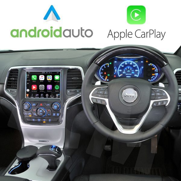 Wireless Apple CarPlay Android Auto Screen Mirroring Interface for Jeep Cherokee, Commander, Compass 2016 Onwards