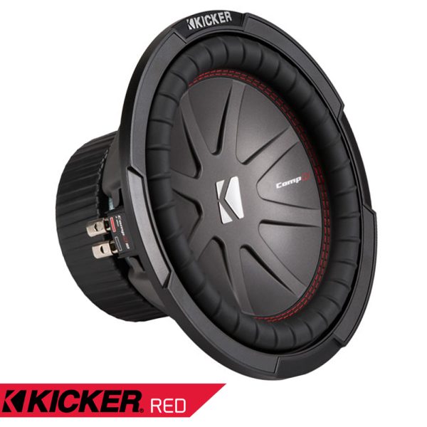 43CWR124 Kicker CompR Red 12" Inch DVC Bass 500W RMS Car Subwoofer - 4 Ohm