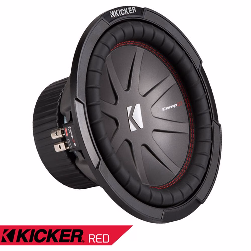 43CWR124 Kicker CompR Red 12" Inch DVC Bass 500W RMS Car Subwoofer - 4 Ohm