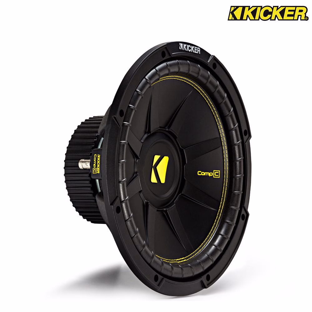 44CWC84 Kicker 8″ inch SVC Car Audio Bass Comp C Yellow Subwoofer – 4 Ohm - incarmusic.co.uk