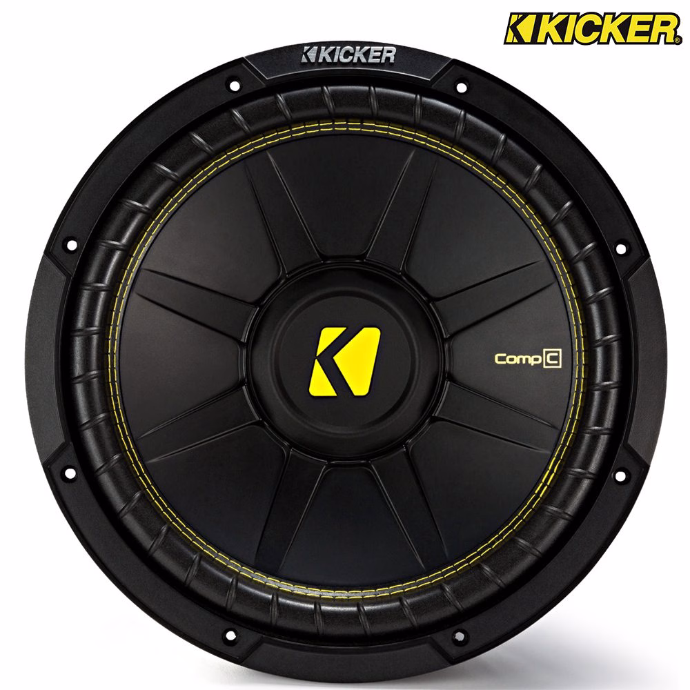 44CWCS124 Kicker 12″ inch Car Audio Bass Comp C Yellow Subwoofer – 4 Ohm 12 inches (30cm) pa_make - incarmusic.co.uk