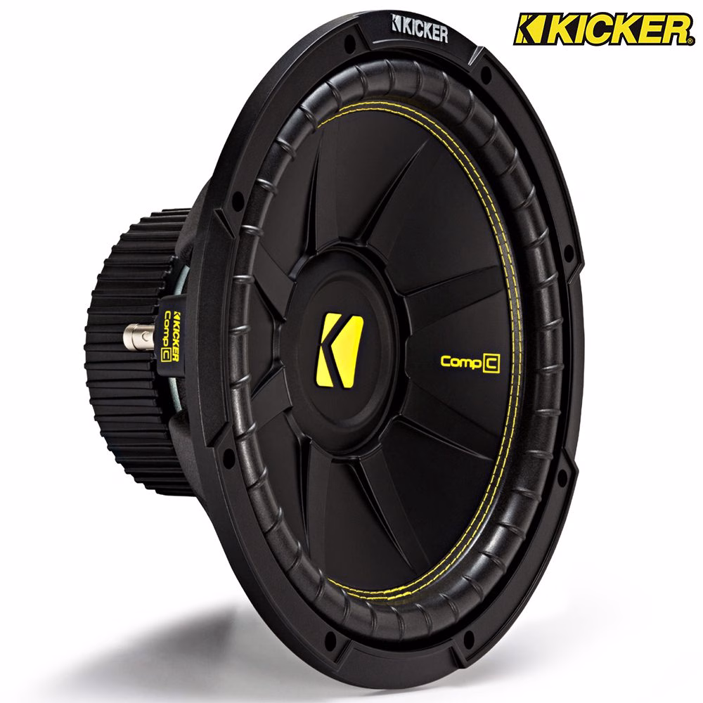 44CWCS154 Kicker 15″ inch Car Audio Bass Comp C Yellow Subwoofer – 4 Ohm - incarmusic.co.uk